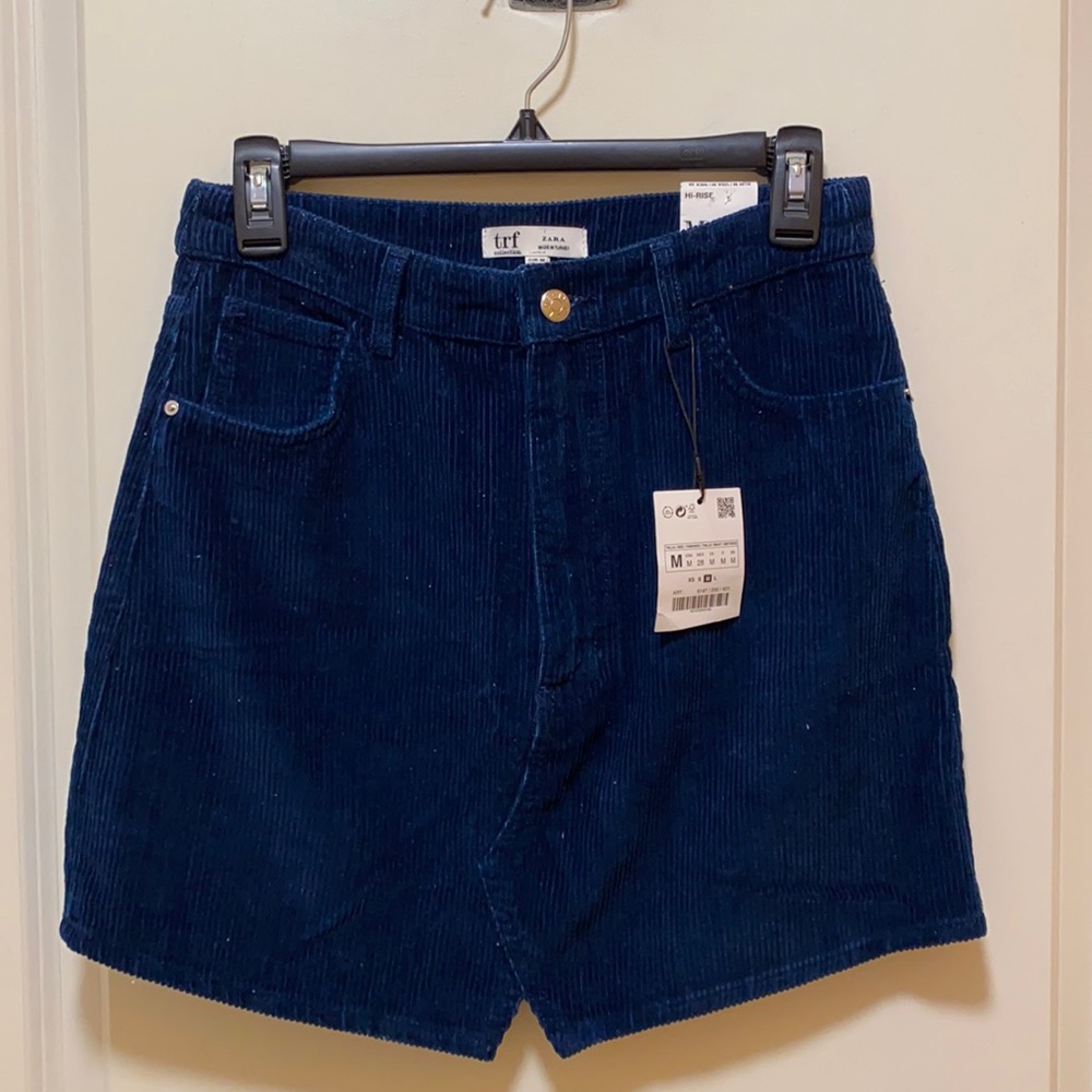 NWT Navy Blue Corduroy Skirt